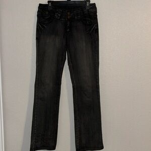 Black low waist jeans